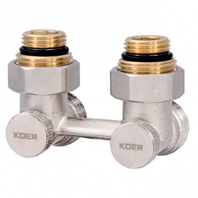 Узел нижнего подключения радиатора 3/4'' угловой (комплект) KOER KR.1132 (KR2816) Узел нижнего подключения радиатора 3/4'' угловой (комплект) KOER KR.1132 (KR2816)