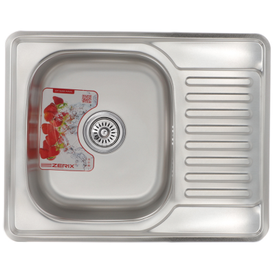 Мойка кухонная ZERIX Z6350-06-160E (satin) (ZM0561) Мойка кухонная ZERIX Z6350-06-160E (satin) (ZM0561)