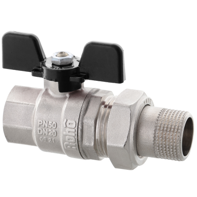 Кран с американкой Roho R105-075B - 3/4" прямой (RO0111) Кран с американкой Roho R105-075B - 3/4" прямой (RO0111)