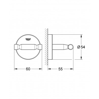 Крючок для халата Grohe Bau Cosmopolitan Neutral (40461001)