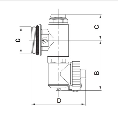 Концевая сливная группа Roho R611-100 - 1" (с краном Маевского) (RO0153)