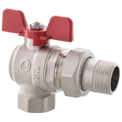 Кран с американкой Roho R106-100 - 1" угловой (RO0091) Кран с американкой Roho R106-100 - 1" угловой (RO0091)