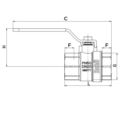 Кран шаровой Roho R200-150 - 1 1/2" (RO0084)