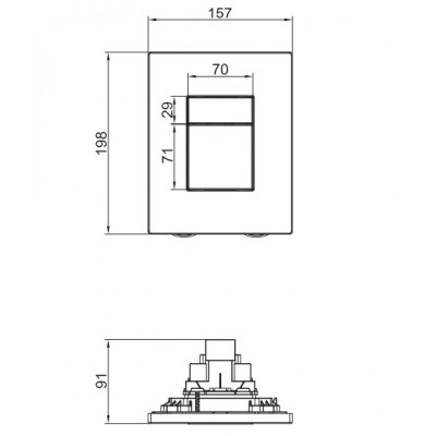 Инсталляция для подвесного унитаза Koer KT-0504-01 500x126x1150mm с панелью смыва KT-0607-01 Хром (KR5348) Инсталляция для подвесного унитаза Koer KT-0504-01 500x126x1150mm с панелью смыва KT-0607-01 Хром (KR5348)