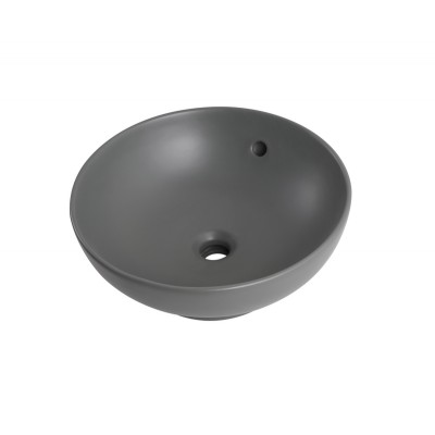 Раковина накладная Mixxus Premium TOPPER-0201 GRAY 410x410x165mm с переливом (MP6649)