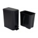 Мусорное ведро с плавным закрытием прямоугольное Zerix Sansa-TC0105 Black 5 л цвет черный (ZX5894)