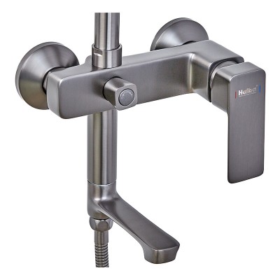 Душевая система со смесителем Haiba Kubus 009-J Graphite (HB4005)