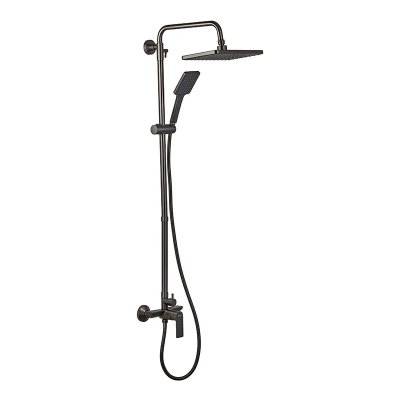 Душевая колонна со смесителем и удлинителем в комплекте Haiba Alex 003-J Graphite (HB3996)