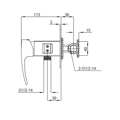 Смеситель для гигиенического душа KOER KB-23007-01 (KR3468), хром Смеситель для гигиенического душа KOER KB-23007-01 (KR3468), хром