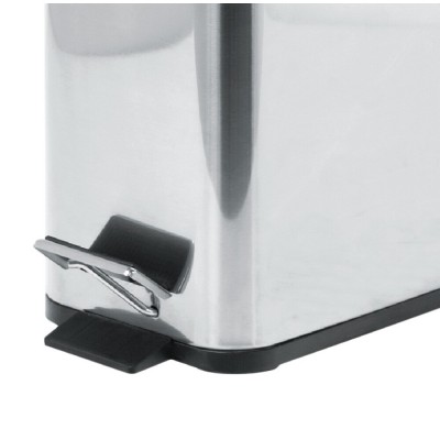 Мусорное ведро с плавным закрытием прямоугольное Zerix Sansa-TC0105 SS Color 5л (ZX5893)