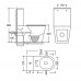 Унитаз-компакт Mixxus BEVEL-0405-R 605х370х800mm, система смыва RIMLESS (MI6728)