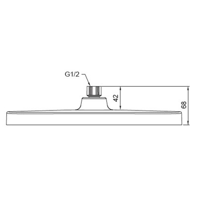 Лейка для душа потолочная Koer KP-0402-03-OH 310x200мм (KR4988)
