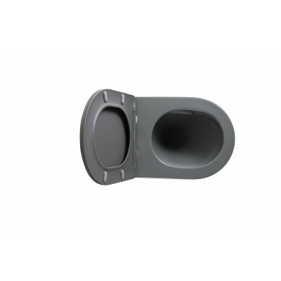 Унитаз подвесной Mixxus Premium ELLIPSE-0309-T1 GRAY 530x360x350mm система смыва TORNADO 1.0 (MP6655)