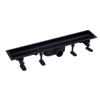 Душевой трап MIXXUS DRAIN-06-50 BLACK с пластиковой основой и накладкой из нержавеющей стали 70x500мм (MI6528)