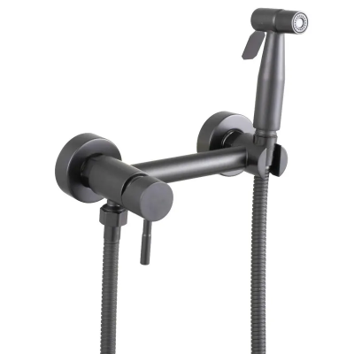 Смеситель настенный с гигиеническим душем Mixxus SUS-222 GRAPHITE из нержавеющей стали (MX9884) Смеситель настенный с гигиеническим душем Mixxus SUS-222 GRAPHITE из нержавеющей стали (MX9884)