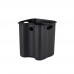 Мусорное ведро с плавным закрытием квадратное Zerix Kubix-TC0106 Black 6 л цвет черный (ZX5890)