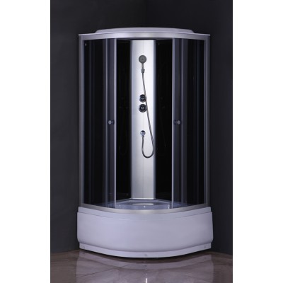 Бокс душевой без гидромассажа Mixxus STRONG SB01-90x90x215-GR SATIN с высоким поддоном (MI6885)