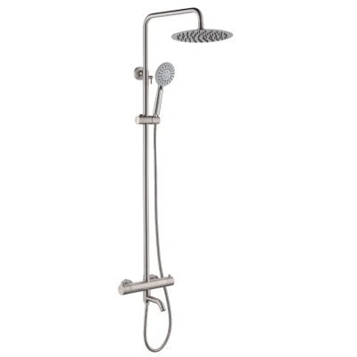 Душевая колонна с термостатическим смесителем Koer KI-57018-02 3 функции, из нерж.стали SUS304 (KR5545) Душевая колонна с термостатическим смесителем Koer KI-57018-02 3 функции, из нерж.стали SUS304 (KR5545)