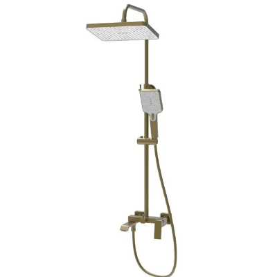 Душевая система со смесителем HAIBA GAUDI 009-J BRUSHED GOLD (HB9584)