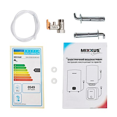 Водонагреватель накопительный MIXXUS EWH-07030 ROUND WET 30 л, мокрый тен 1,5 kW (WH0600)