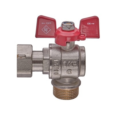 Кран шаровой Nolf  NFC.841-08-3/4"FM ГШБ с накидной гайкой угловой, (NF3159)