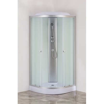 Бокс душевой без гидромассажа Mixxus STRONG SB02-90x90x215-FB SATIN с низким поддоном (MI6886)