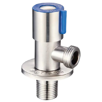 Кран для подключения сантехприборов с нерж. ст. SUS304 (синий) ZERIX VAL-01-1/2x1/2 (ZX5610)