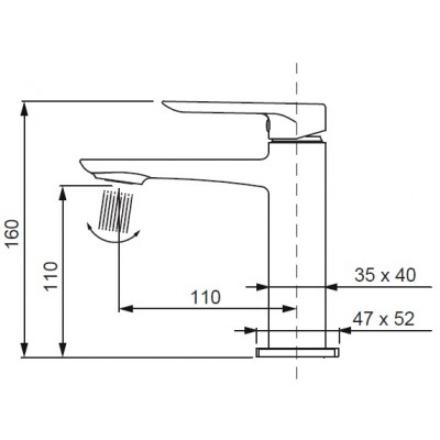 Смеситель для умывальника Koer KB-10028-12 (KR5291)