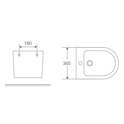 Биде подвесное Mixxus Premium Bevel-0501 515x360x345mm (MP6475)