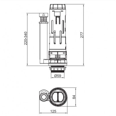 Комплект арматуры Koer KT-0303-1/2" спускная и наполнительная с боковым подключением, 1/2" (KR5340) Комплект арматуры Koer KT-0303-1/2" спускная и наполнительная с боковым подключением, 1/2" (KR5340)