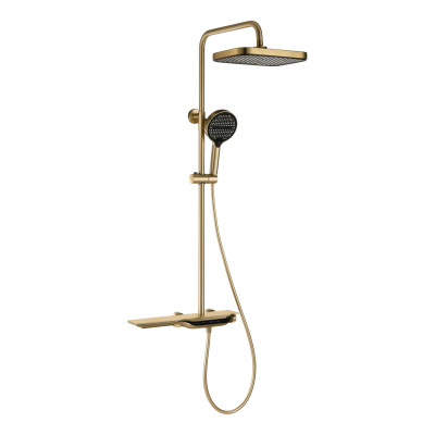 Душевая система с термостатическим смесителем Mixxus Premium SPACE-009-J Brushed gold, (MI6541)