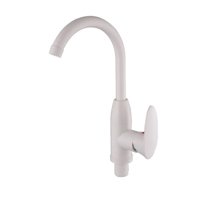 Смеситель для кухни Plamix Cezar-011-B SET White (с подводкой) (PM0667)