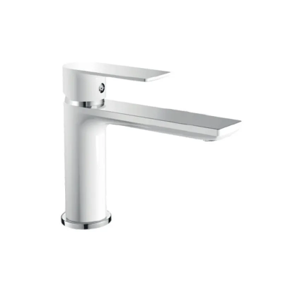 Смеситель для умывальника HAIBA ALEX 001 LONG WHITE-CHROME (HB9563) Смеситель для умывальника HAIBA ALEX 001 LONG WHITE-CHROME (HB9563)