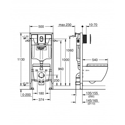 Инсталляционный комплект Grohe Rapid 5 в 1 (36503000)
