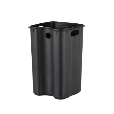 Мусорное ведро с плавным закрытием квадратное Zerix Kubix-TC0108 Black 8 л цвет черный (ZX5892)