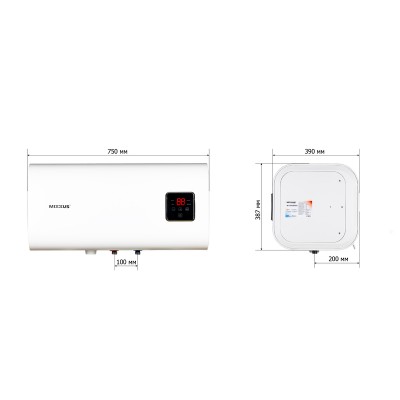 Водонагреватель Mixxus EWH-14050 CUBE WET(Н) накопительный 50 л, мокрый тен 2,0 kW (WH0614)