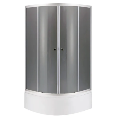 Душевая кабина с высоким поддоном Mixxus PLAIN SCT01-90x90x195-GR SATIN серое тонированное стекло 4мм (MI6895)