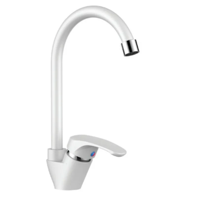 Смеситель для кухни Plamix Afina-011 White (без подвода) (PM0686)