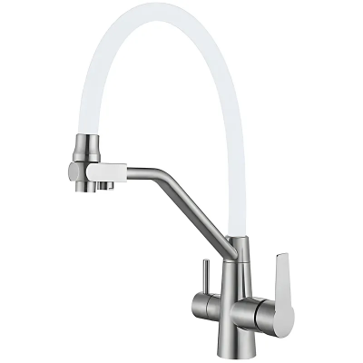 Смеситель для кухни с выходом под фильтр Mixxus FUL-021 REFL.WHITE (MI7017)
