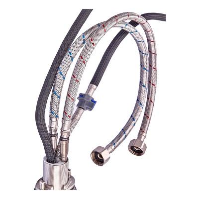 Смеситель для кухни с выдвижной лейкой Zerix PUL-014 Black SUS304 (цвет черный) (ZX5035)