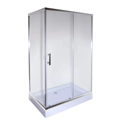 Душевая кабина с низким поддоном Mixxus HARD SCT01-100x80x198-TR CHROME прозрачное стекло 5мм (MI6908)