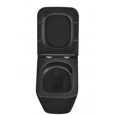 Унитаз подвесной Mixxus Premium QUADRO-0301-T3 BLACK 490х340х360mm, система смыва TORNADO (MP6587)