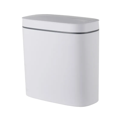 Мусорное ведро сенсорное овальное Mixxus Flat-TC0109 White 9 л цвет белый (MI7074)