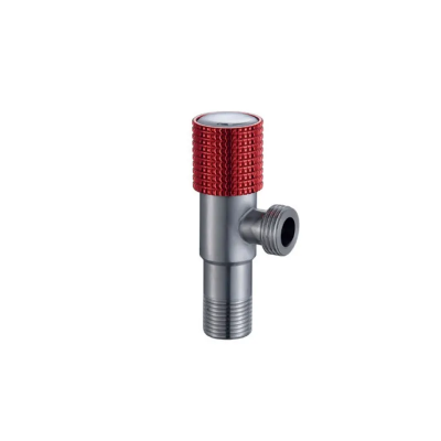 Кран для подключения сантехприборов Mixxus VAL-09-1/2x1/2 из нержавеющей стали SUS304 (красный) (MI6217)