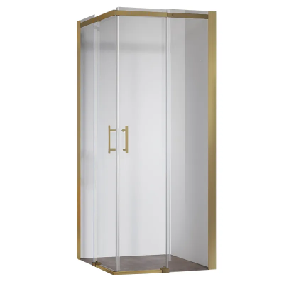 Душевая кабина без поддона Koer SR SC03-90x90x200-TR-12 прозрачное стекло Easy Clean 6мм, матовое золото (KR5358)