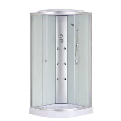 Бокс душевой с гидромассажем Mixxus STRONG SBH02-90x90x215-FB SATIN низкий поддон (MI6890)