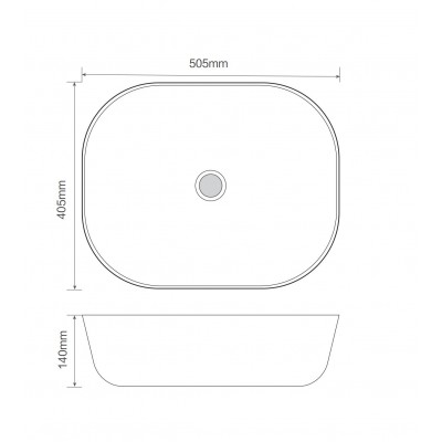 Раковина накладная MIXXUS PREMIUM DIVERSE-0107 505х405х140mm (MP6550) Раковина накладная MIXXUS PREMIUM DIVERSE-0107 505х405х140mm (MP6550)