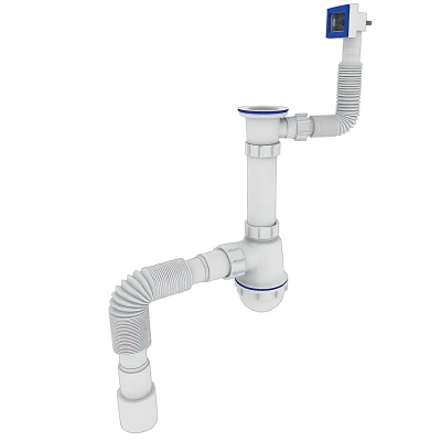 Сифон для кухни Zerix SK-04-А 1 1/2"x40 с резьбовым выпуском и прямым переливом (ZX5086) Сифон для кухни Zerix SK-04-А 1 1/2"x40 с резьбовым выпуском и прямым переливом (ZX5086)