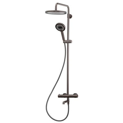 Душевая колонна с термостатическим смесителем Koer KB-57029-07 3 функции, цвет графит (KR5498) Душевая колонна с термостатическим смесителем Koer KB-57029-07 3 функции, цвет графит (KR5498)