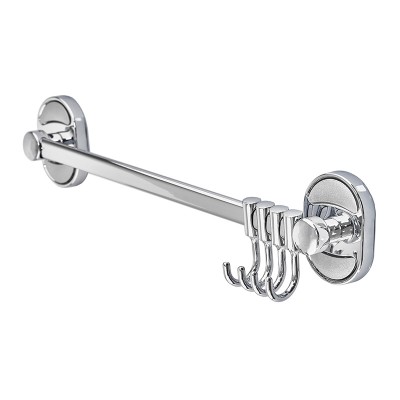 Вешалка для полотенец в ванную с 4-мя подвижными крючками Zerix AFB-0115-4 (ZX5052) Вешалка для полотенец в ванную с 4-мя подвижными крючками Zerix AFB-0115-4 (ZX5052)